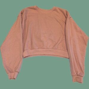 Light pink cropped sweatshirt